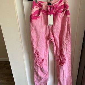 Retrofete pink distressed jeans